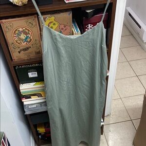 Uniqlo Sleek Green Slip Dress
